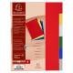 Zacht plastic tabbladen 6 posities - A4 - Assortie kleuren